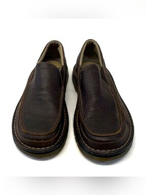 Vintage Dr. Martens Lennon Brown Pebbled Leather Slip-On Loafers - Deadstock